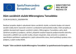Povinná publicita - Dům sociálních služeb