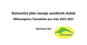 Komunitní plán rozvoje sociálních služeb Mikroregionu Tanvaldsko pro roky 2025-2027 1